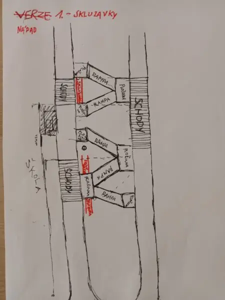PŘÍSTUPNÁ ŠKOLA – PROPOJENÍ NÁMĚSTÍ NA SANTINCE a HANSPAULKY – PROSTOR PRO KOMUNITNÍ SETKÁVÁNÍ