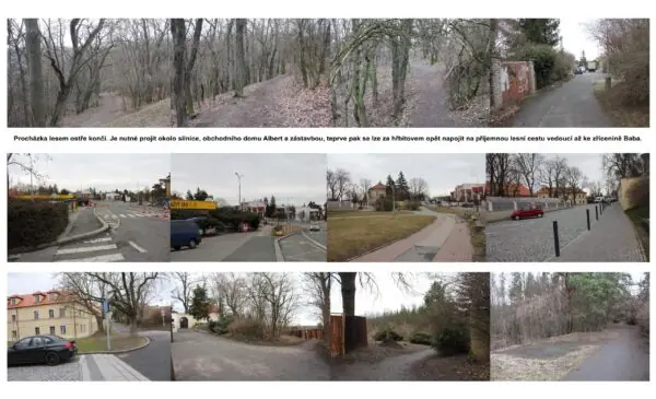 Propojení lesních cest za kostelem sv. Matěje